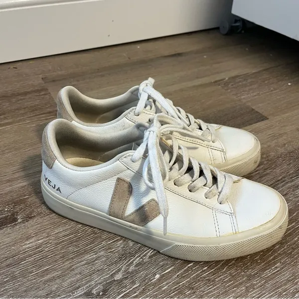 Veja Campo Leather Sneaker White Tan - Image 2