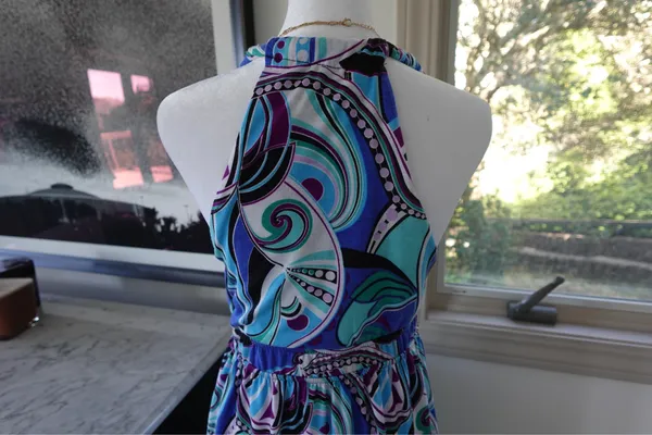 Halter swirl print maxi sun dress - Image 7