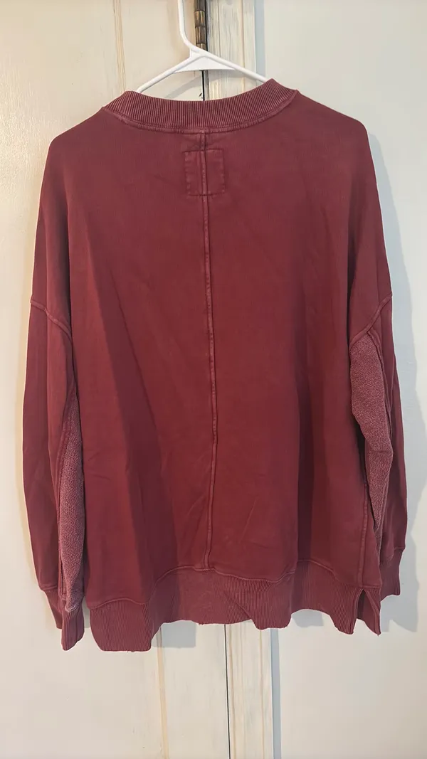 Aerie Red Crewneck Oversized Medium - Image 4