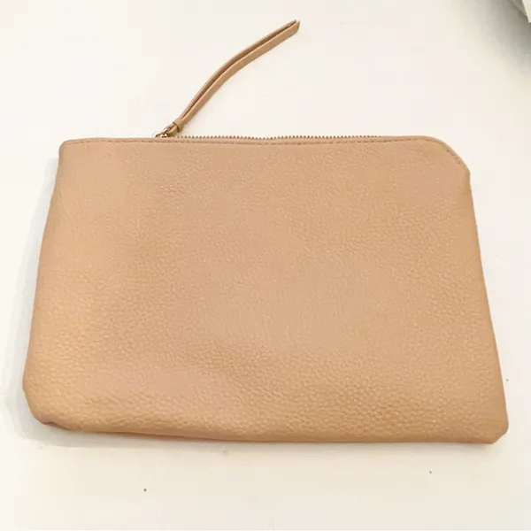 Chloé Parfum Tan Full Zip Pebbled Cosmetics‎ Bag Wristlet - Image 4