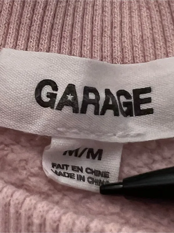 Garage Milan Italy Embroidered Pink Crewneck Sweatshirt - Size Medium - VGUC - Image 5