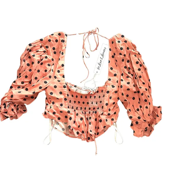 FOR LOVE & LEMONS Keeley Polka Dot Crop‎ Top NWT Sz XS - Image 4