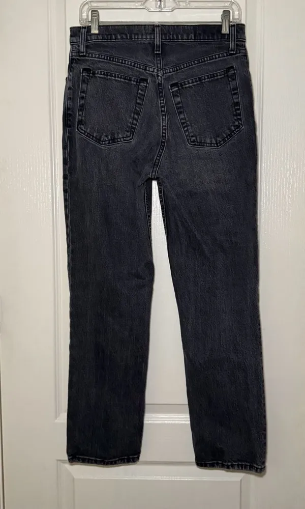 Abercrombie & Fitch 90s Straight Ultra High Rise Jeans 28 6S Washed Black - Image 3
