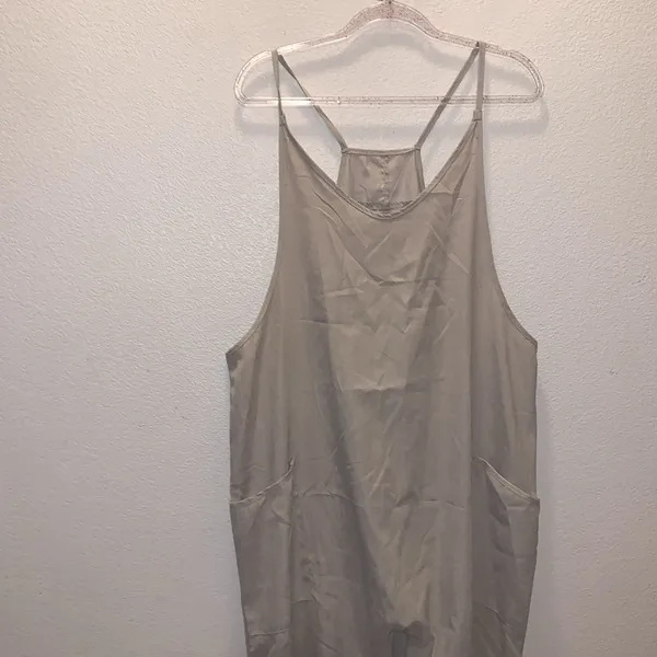 Beige Hot Shot Onesie Kelp Moss Jumpsuit Romper - Image 2