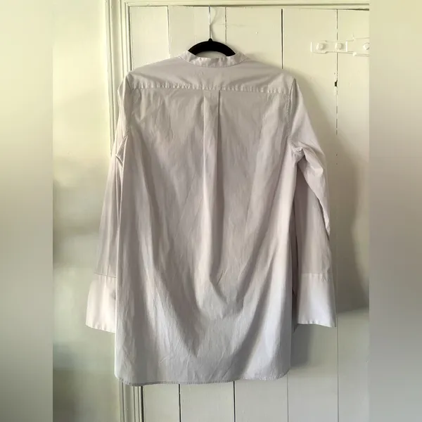 MM Lafleur Nichols Button Up Light Grey Button Top Women’s Size XS - Image 5