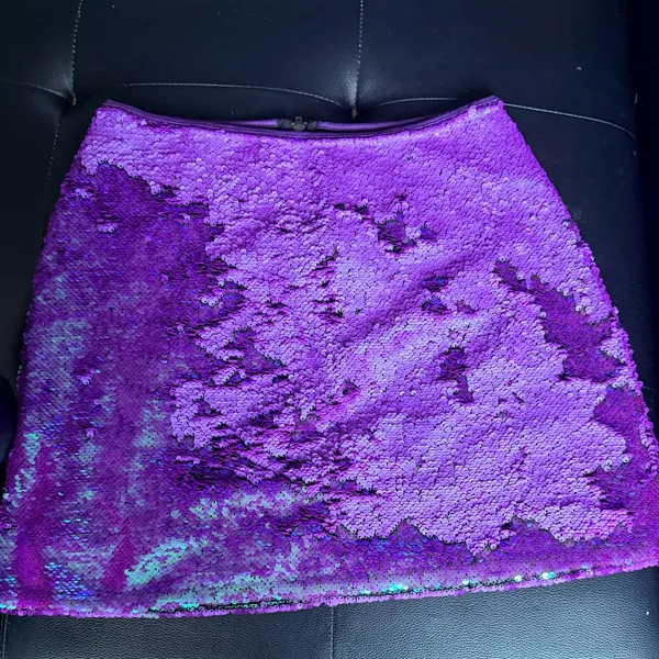 Wild Fable Purple Sequin Skirt size Small - Image 5
