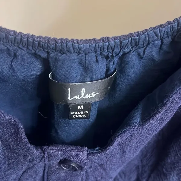 ✨Lulus Ideal Impression Navy Blue Balloon Sleeve Mini Sz Medium Dress✨ - Image 7