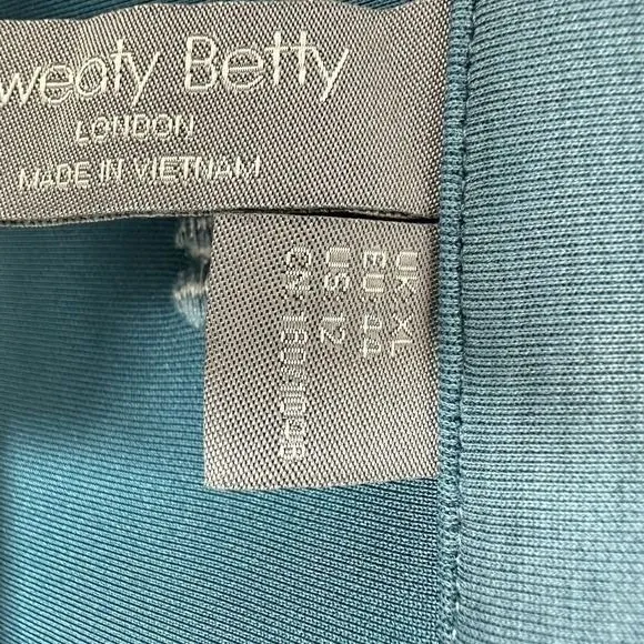 Sweaty‎ Betty Quarter Zip Sweatshirt Athleisure Comfort Travel Comfort Teal Blue - Image 6