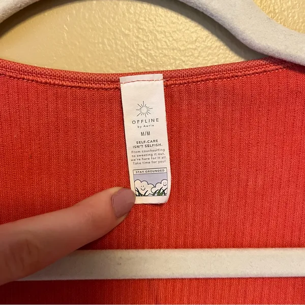 Aerie Watermelon Long Sleeve Crop Top - Image 3
