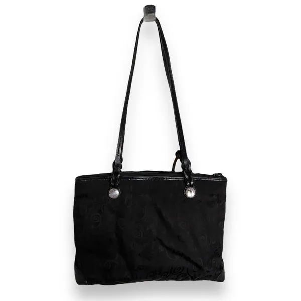 Brighton Womens Shoulder Bag Mevelyn Black‎ Signature Jacquard Leather - Image 2