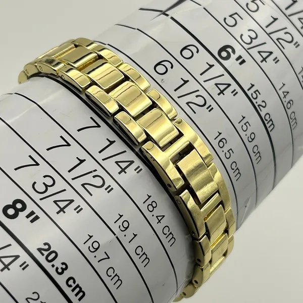 Women’s Gold-tone Crystal Accented Bezel Fashion Watch Working New Battery - Image 8