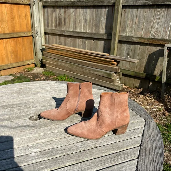 Lucky Brand Womens GODDIY Brown Suede Zipper Ankle Boots‎ Boots size 8.5 - Image 5
