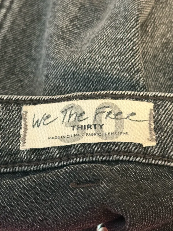 Free People We The Free Parker Distressed Mini Skirt in Gray Denim - Image 4