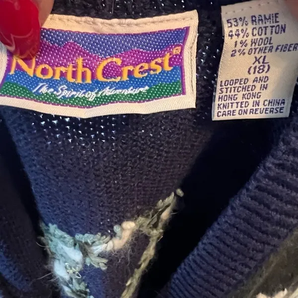 Vintage North Crest‎ Christmas Sweater Vest - Image 6