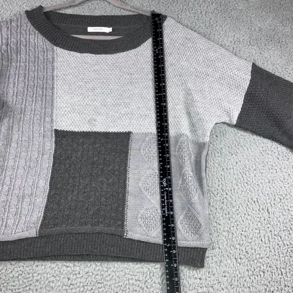 Amaryllis Patchwork Chunky‎ Sweater Women XS/S Cable Knit Academia Lagenlook - Image 4