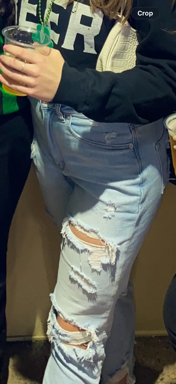 American Eagle Stretch Ripped Jeans Mom - Image 4