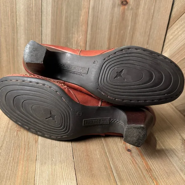 Pikolinos Brown Leather Women’s Ankle Boots w/ Moccasin‎ Stitching size 9.5 (40) - Image 9