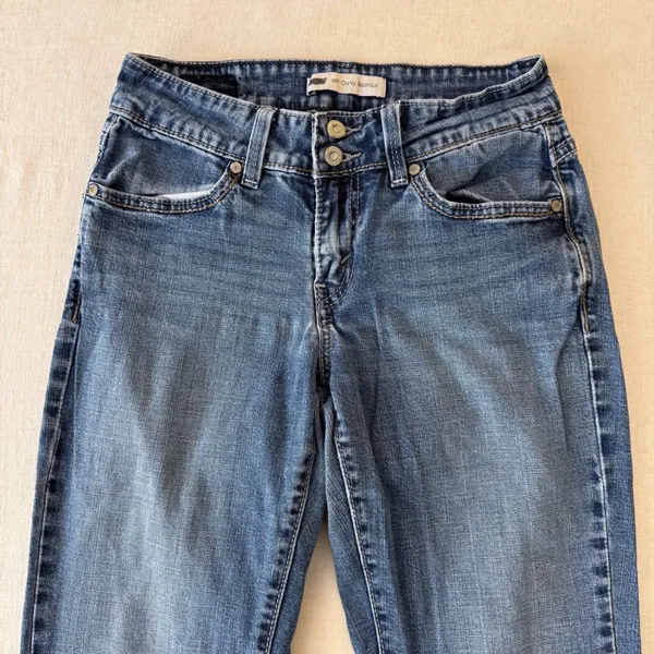 Levi's 529 Curvy Bootcut Jeans Womens 6M Blue Y2K‎ Flap Pocket Flare - Image 8