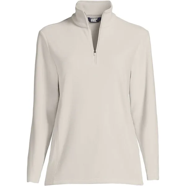 Lands End Teddy Fleece Half Zip Cream Pullover Size Small - Image 4