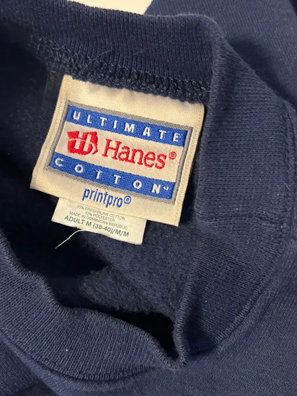 Hanes American Legion Post 273 Madeira Beach FL Cotton Blend Crewneck Navy Blue Size M - Image 4
