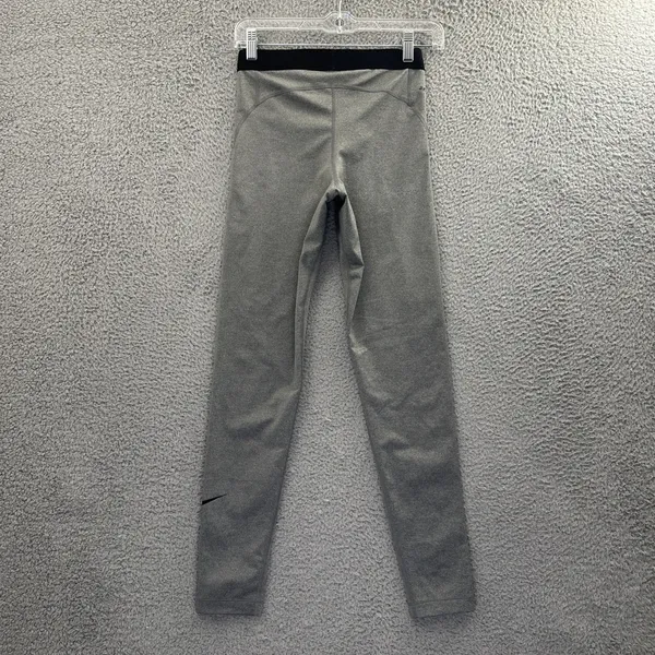 Nike Dri Fit Pro Compression Leggings Gray‎ Athletic Running Women Medium x 29 - Image 2