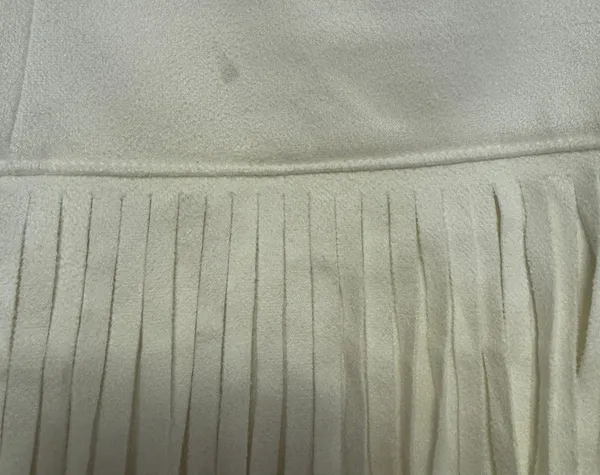 White Fringe Mini Skirt - Image 5