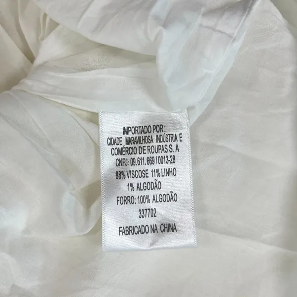 NWOT Farm Rio Stretch Linen Blend Cami Maxi Dress Size S Classic Off White - Image 15