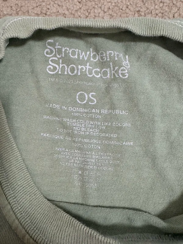Strawberry Shortcake Tee Green Size XL - Image 2