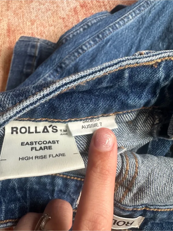 ROLLA’S Eastcoast Flare high rise jeans style R33J04 size US 25 - Image 3