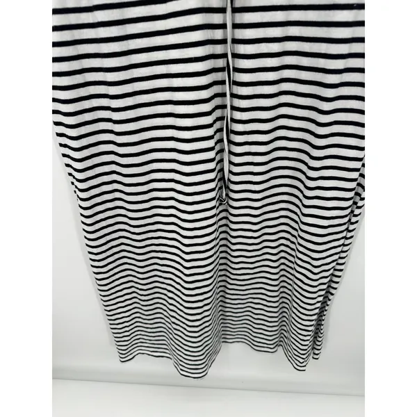 Workshop Republic Clothing‎ Black White Striped Organic Cotton Midi Dress Medium - Image 5