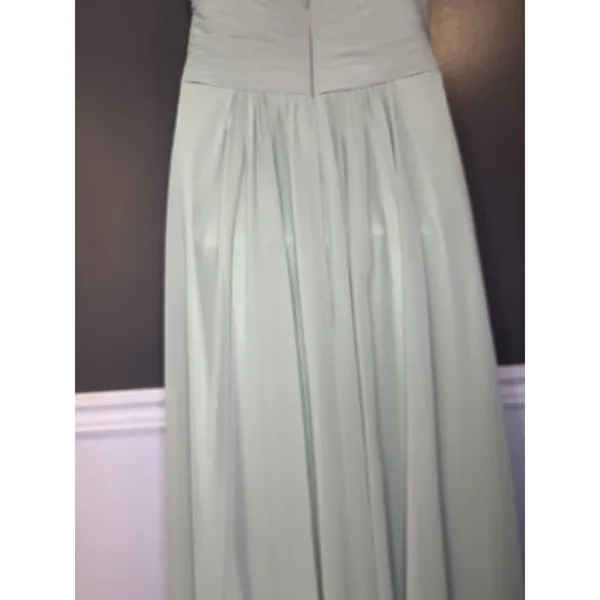 Azazie Dress Womens A8 Green Chiffon Sweetheart Spaghetti Strap Maxi Formal - Image 10