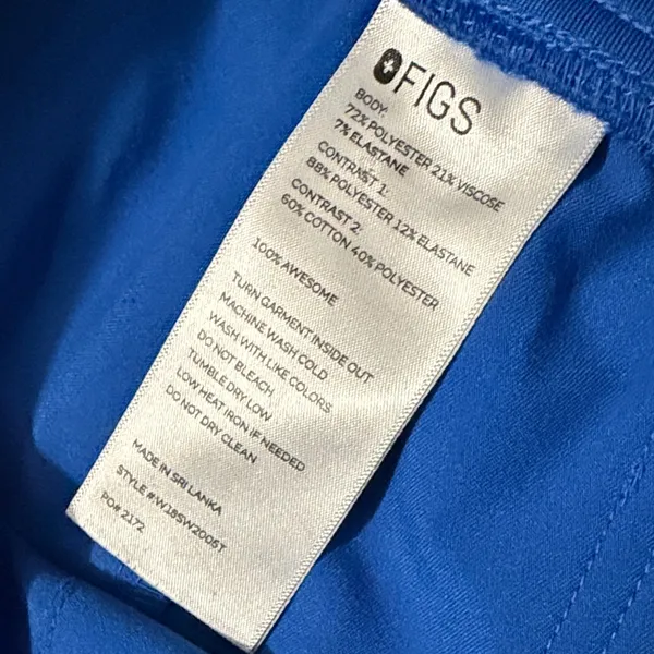 Figs Women's Blue Jogger Scrub Pants Size Large Tall - Image 6