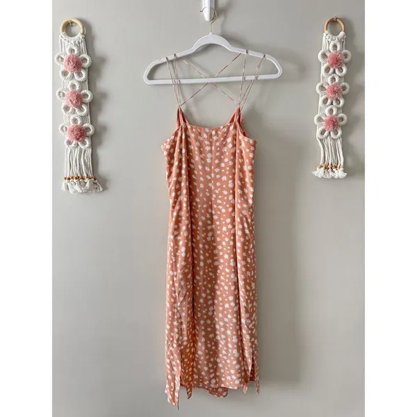 Madewell Silk Cami Slip Dress‎ in Star Shower Size 8 Spaghetti Strap - Image 4
