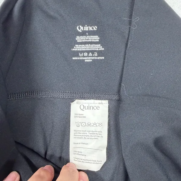 Quince Ultra-Form Maternity Pocket Bike Shorts 9” Black Size L Lot of 2 - Image 3