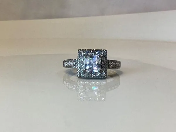 Silver Tine Crystal Ring - Image 2