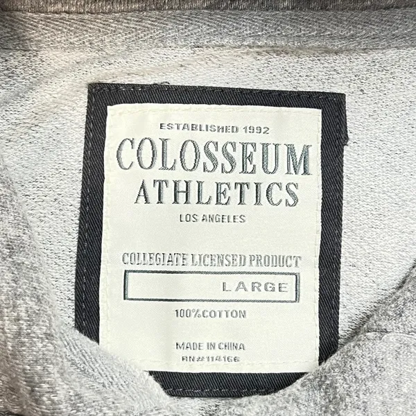 Colosseum Athletics Women Wisconsin Badgers Button Up Sweatshirt Gray Large‎ - Image 4