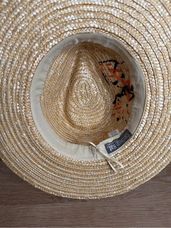 San Diego Hat Embroidered Butterfly Straw Women's Hat, OS - Image 9
