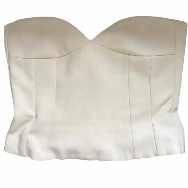 ZARA Strapless Corset Bustier Sweetheart Neckline S 4 6 - Image 3