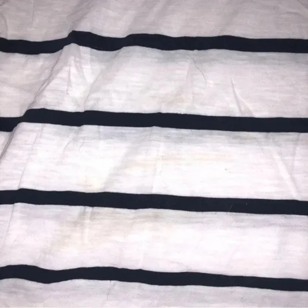 Madewell Blue & White Striped Short Sleeve V-Neck T Shirt Size XS - Image 2