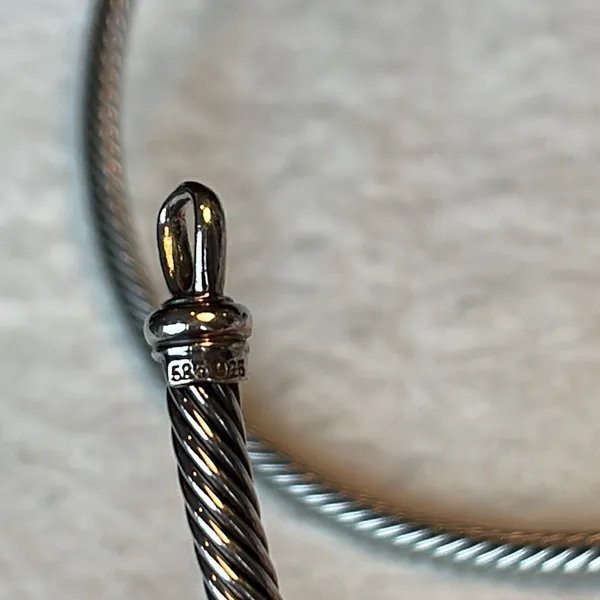 David Yurman Three Section Necklace .925/14k - Image 6