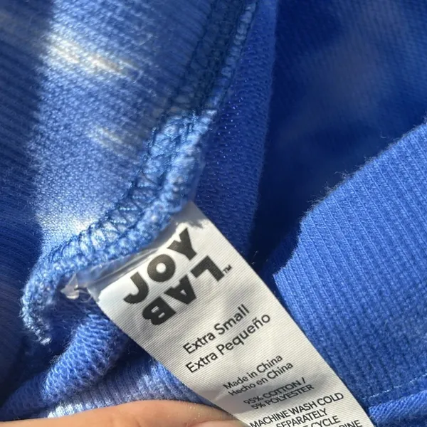JoyLab Blue Tye Dye knot-back Sweat Shirt - Image 4