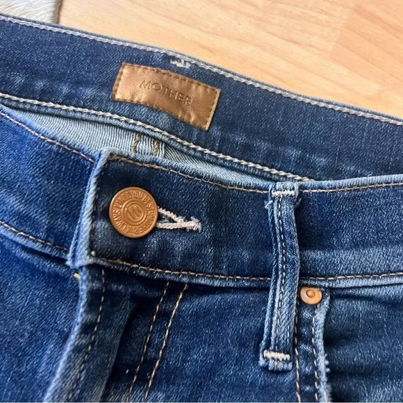 MOTHER The Insider Crop Step Fray‎ In Teaming Up Jeans Size 26 Boot Cut - Image 7