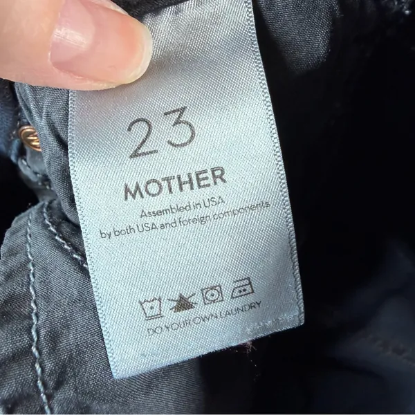 Mother‎ Dark Wash High Waisted Looker Ankle Fray Jeans - Image 5