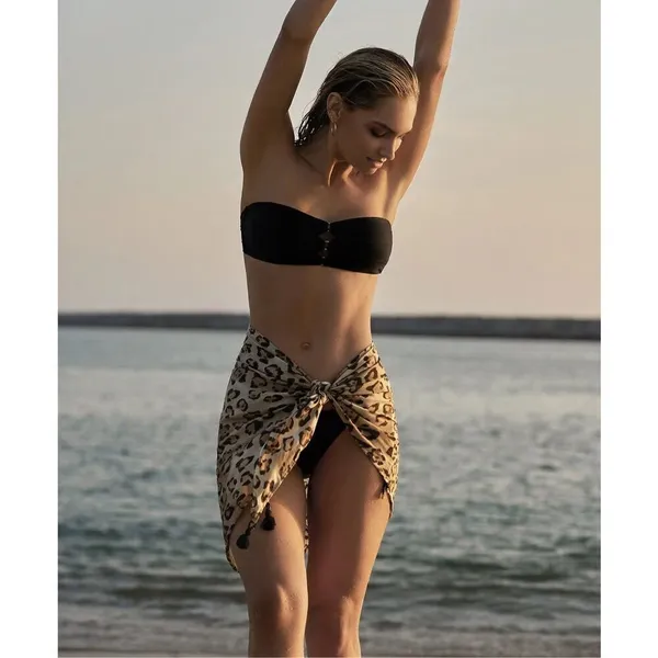 New. PQ Leopard Sarong. O/S. Retails $94 - Image 3
