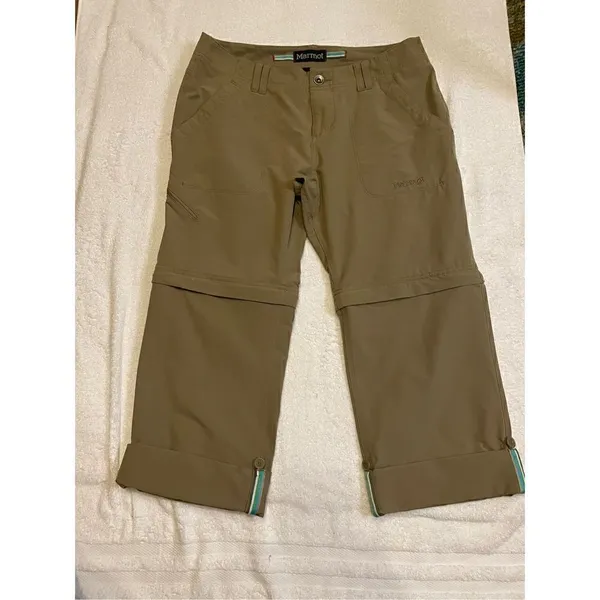 Marmot Women’s Brown Convertible Hiking Pants/ Outdoor/ Camping/Capri Size 6 - Image 3