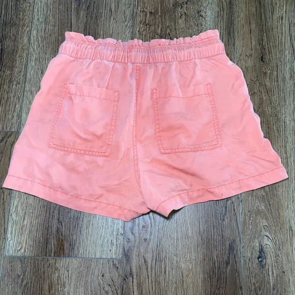Loft Coral‎ Pink Paperbag Waist Drawstring Shorts Womens Small Resort Casual - Image 7