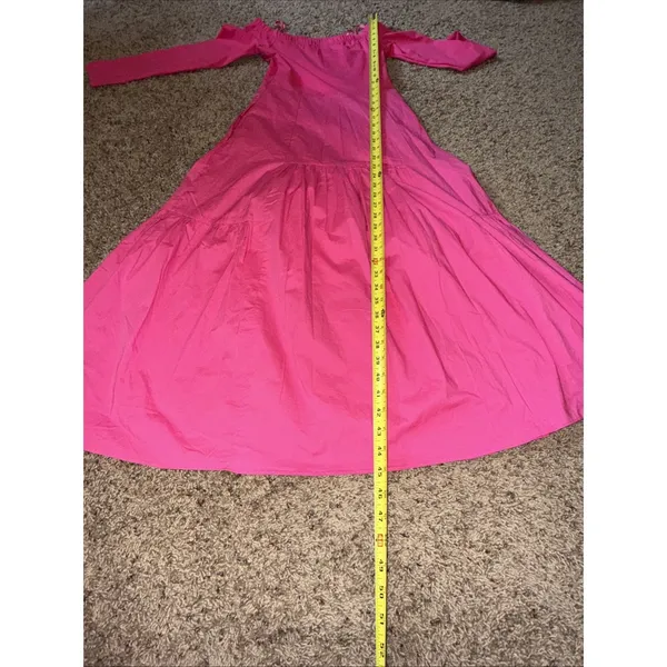 Tuckernuck Marissa Midi Off the Shoulder Dress Women's Sz X Small Pink - Image 8