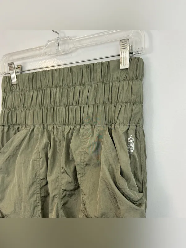 Free People Movement On the Way Home Herbalicious Green Elastic Joggers Size XS - Image 7