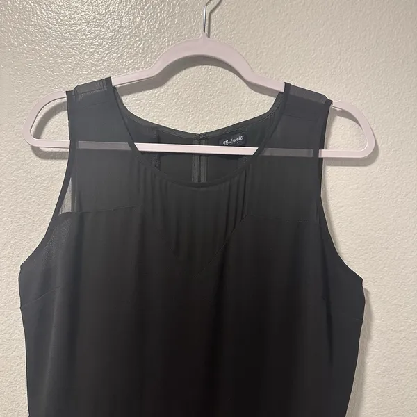 Madewell Size-10 Womens Jumpsuit Black‎ Sleeveless Silk Yoke Formal - Image 10