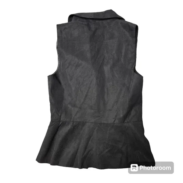 O.P.T. Black‎ Sleeveless 3 Button Vest Black Size 6 - Image 6